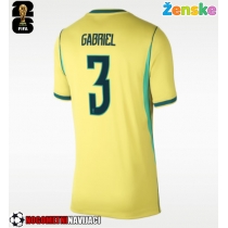 Ženske Nogometnih dresov Brazilija Gabriel Magalhaes #3 Domači SP 2026 Kratki rokavi